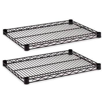 Alera® Industrial Wire Shelving Extra Wire Shelves, 48w X 24d, Black, 2 Shelves-carton freeshipping - TVN Wholesale